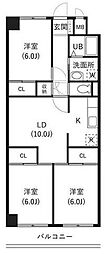 グリーンパーク北葛西 3LDKの間取図画像