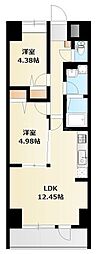 ミリアビタNo.42 2LDKの間取図画像
