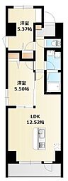 ミリアビタNo.42 2LDKの間取図画像