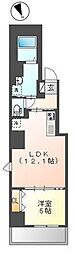 アンジェ グランディール 1LDKの間取図画像