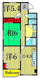 サンフレアサクマ15 3DKの間取図画像