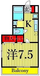 ソレイユ瑞江 1Kの間取図画像