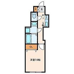 仮)東小岩3丁目計画 1Kの間取図画像