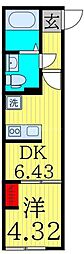 ヴランドール葛西 1DKの間取図画像