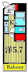 エストランゼ 1Kの間取図画像