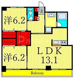 lives.行徳 2LDKの間取図画像