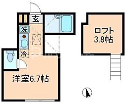 バーミープレイス葛西 ワンルームの間取図画像