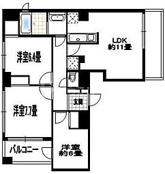 ヒューマンハイム中葛西 3LDKの間取図画像