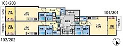 メゾン・ドゥ・アッシュ妙典 1LDKの間取図画像