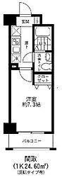 クレシア.i 1Kの間取図画像