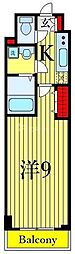 プルメリア 1Kの間取図画像