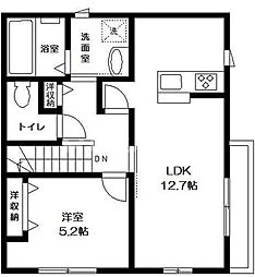 ディアコートクローバー 1LDKの間取図画像