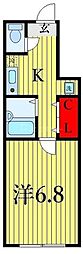 HillockStone船堀 1Kの間取図画像