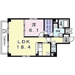 ソレアード南砂 1LDKの間取図画像