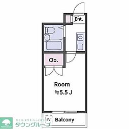 ダイヤマンション 1Kの間取図画像