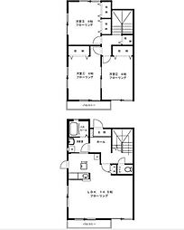 サンガーデン高野台B棟 3LDKの間取図画像