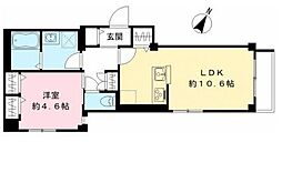 メゾン・シャルマン 1LDKの間取図画像