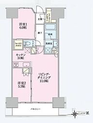 トラープランド翠命館 2LDKの間取図画像