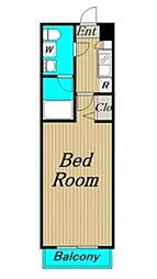エスペルーモ中村橋 1Kの間取図画像