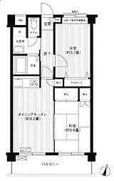 ファミール井荻 2DKの間取図画像