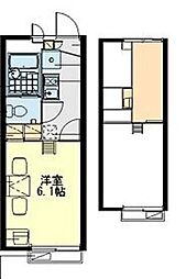 レオパレスリベルテ 1Kの間取図画像