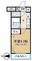 GENOVIA中野・都立家政 1Kの間取図画像