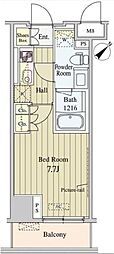 セリオ落合東中野 1Kの間取図画像