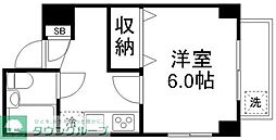 シーボニア 1Kの間取図画像