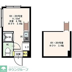 stage南阿佐ヶ谷 ワンルームの間取図画像