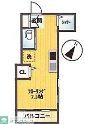 グランド天沼 ワンルームの間取図画像