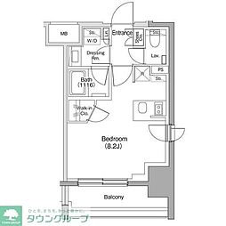 ザ・パークハビオ明大前 ワンルームの間取図画像
