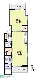 アルファパークスマンション 1LDKの間取図画像