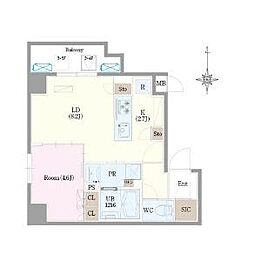 LumiCourtMITAKA 1LDKの間取図画像