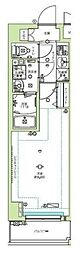 ラクラス中野富士見町 1Kの間取図画像