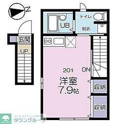 エスパーダ下高井戸 ワンルームの間取図画像