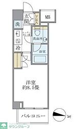 ParkSphere中野富士見町 1Kの間取図画像