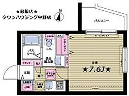 フェニックス中野新橋パインアイル 1Kの間取図画像