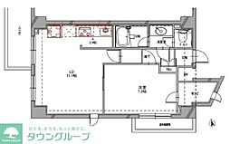 コンフォリア東中野DEUX 1LDKの間取図画像