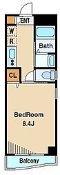 藤月マンション 1Kの間取図画像