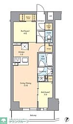 杉並区荻窪2丁目マンション 2LDKの間取図画像