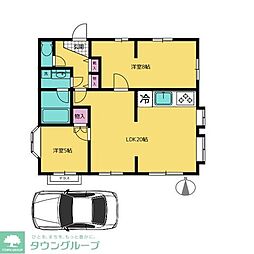 コートYMDウェスト 2LDKの間取図画像