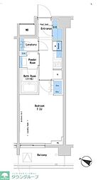 ルフォンプログレ中野富士見町ザ・レジデンス 1Kの間取図画像