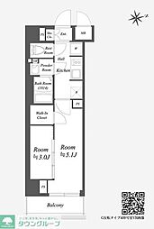 杉並区荻窪2丁目マンション 2Kの間取図画像
