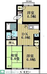 セジュール・桜堤 3DKの間取図画像