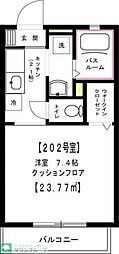 カサイグリエーガ 1Kの間取図画像