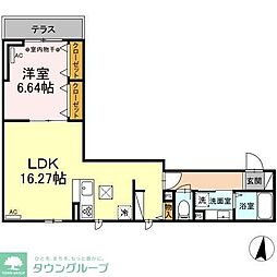 セレスティア本町 1LDKの間取図画像