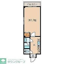 ピアヌーラ 1Kの間取図画像