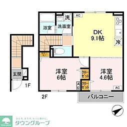 Pronghorn 2DKの間取図画像