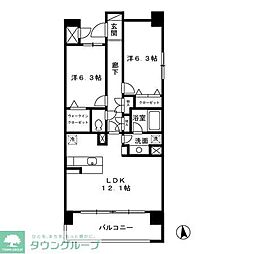 ロイヤルパークス荻窪 2LDKの間取図画像