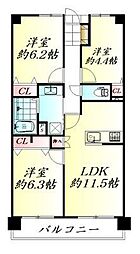 間取図画像 3LDK